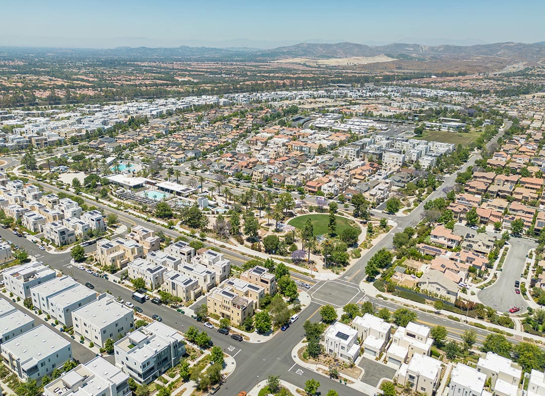 Irvine, CA - Aerial View fo Irvine, CA on a Sunny Day